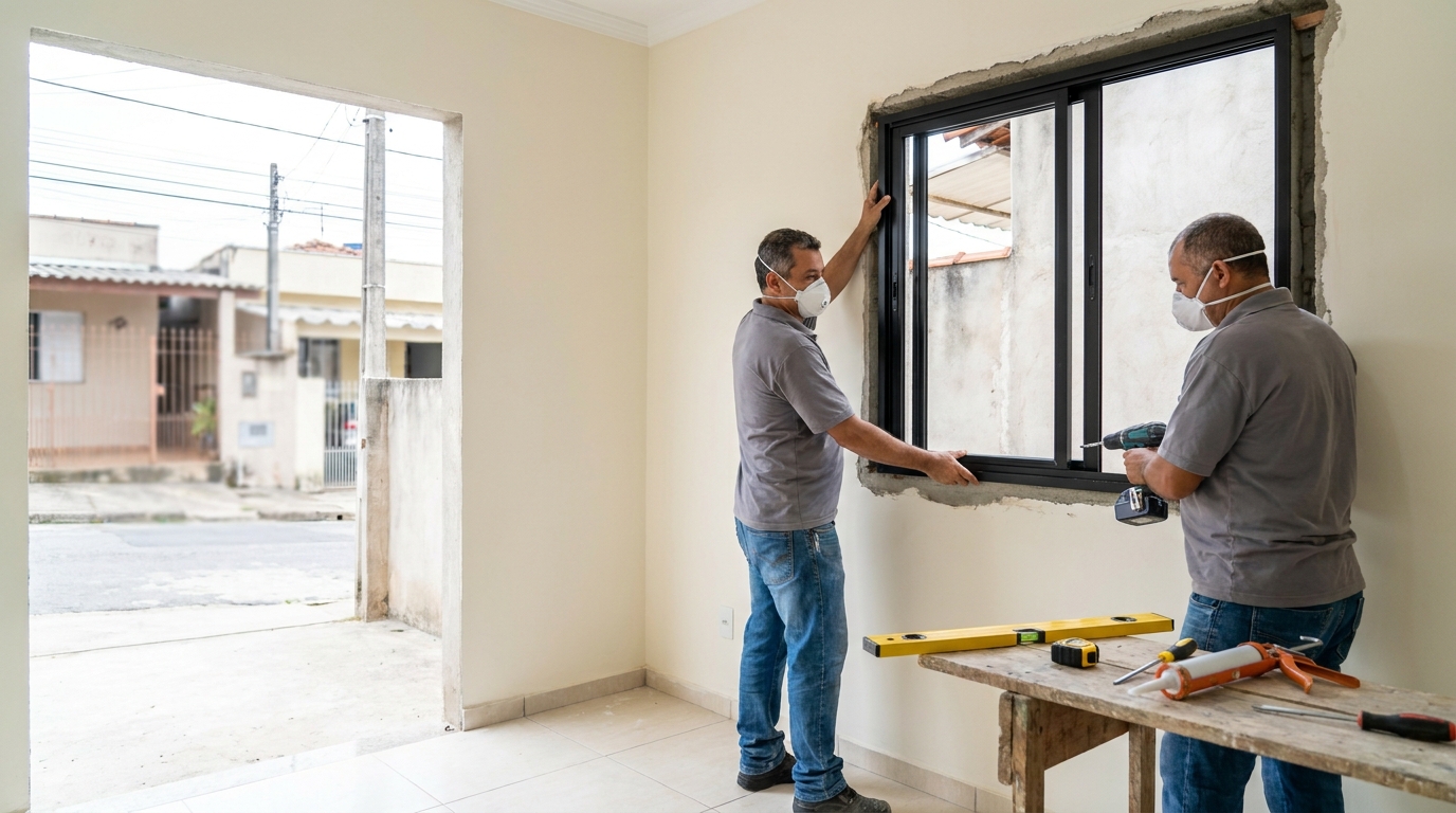 Esquadria de alumínio preta em Uberaba-MG